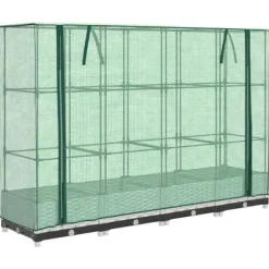 Upphöjd odlingslåda med växthusöverdrag - Rottinglook | Storlek: 160x40x123 cm