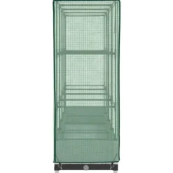 Upphöjd odlingslåda med växthusöverdrag - Rottinglook | Storlek: 160x40x123 cm