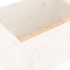 Upphöjd odlingslåda på ben - Massiv furu | Storlek: 121x50x57 cm | Färg: Vit