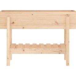 Upphöjd odlingslåda på ben i massiv furu | Storlek: 101x30x69 cm | Färg: Naturlig träfinish
