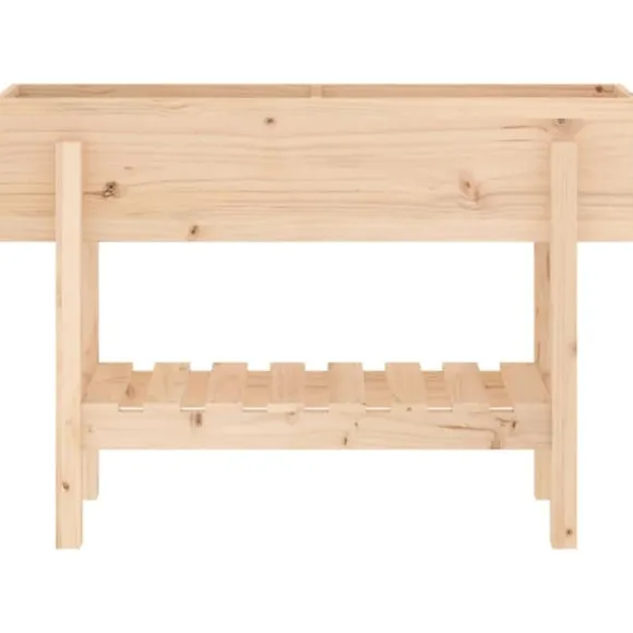 Upphöjd odlingslåda på ben i massiv furu | Storlek: 101x30x69 cm | Färg: Naturlig träfinish