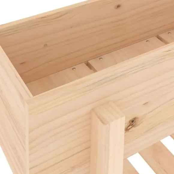 Upphöjd odlingslåda på ben i massiv furu | Storlek: 101x30x69 cm | Färg: Naturlig träfinish