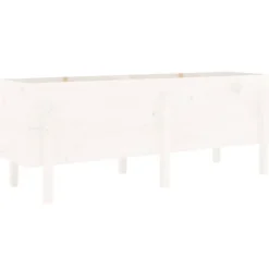 Upphöjd odlingslåda på ben i massiv furu | Storlek: 160x50x57 cm | Färg: Vit