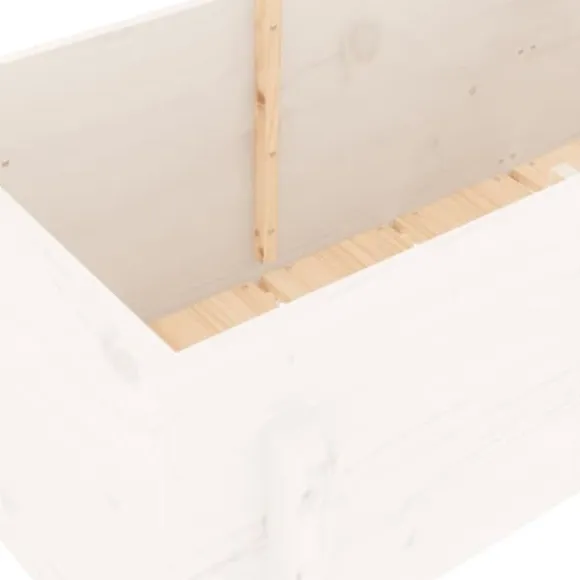 Upphöjd odlingslåda på ben i massiv furu | Storlek: 160x50x57 cm | Färg: Vit