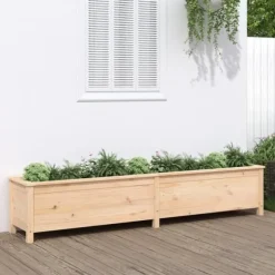 Upphöjd odlingslåda på ben i massiv furu | Storlek: 199,5x40x39 cm