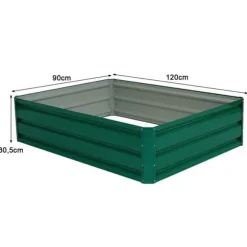 Upphöjd plantercmgslåda, 120x90x30 cm, grön