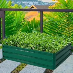 Upphöjd plantercmgslåda, 120x90x30 cm, grön