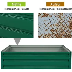 Upphöjd plantercmgslåda, 120x90x30 cm, grön