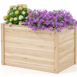 Upphöjd planteringsbädd, 102×64×66 cm, Naturfärgad