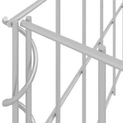 Upphöjd planteringsgabion i galvaniserat stål 100x100x20 cm | Färg: Silver | Storlek: 100x100x20 cm