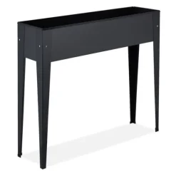 Upphöjd planteringslåda, Metall, 83x99x26 cm, Svart