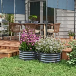 Upphöjd planteringslåda, 60x30 cm, Mörkgrå