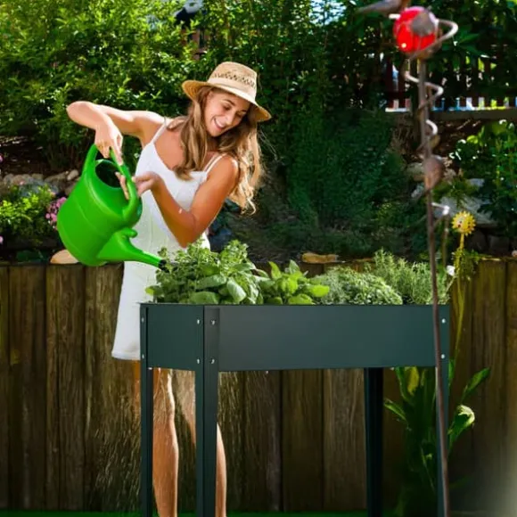 Upphöjd planteringslåda, 80x85x40 cm, grön