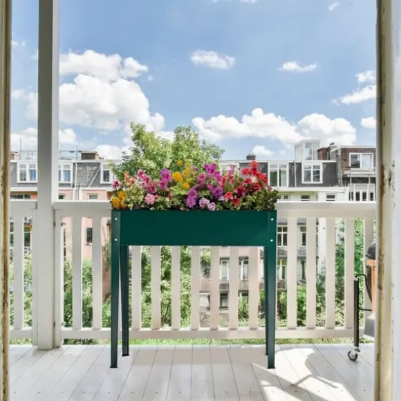 Upphöjd planteringslåda, 80x85x40 cm, grön