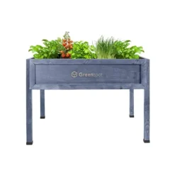 Upphöjd rabatt för balkong, terrass och trädgård 110x55x80cm - Träherbarium på ben - Planterlåda på ben för blommor, örter, grönsaker - Upphöjd låda f | CDON