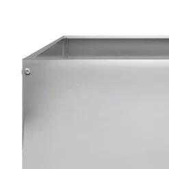 Upphöjd rabattkant i galvaniserat stål - Odla blommor och växter | Storlek: 100x100x18,5 cm