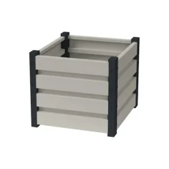 Upphöjd säng vit 40cm x 50cm x 50cm x 50cm | Odlingslåda | Blomlåda | Planteringslåda