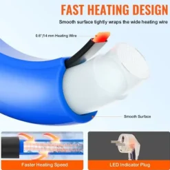 Uppvärmd vattenslang för RV 15 fot, -45℉ frostskydd, dricksvatten, hållbar design