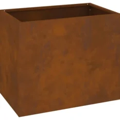 Urbana Trädgårdsplanterare i Väderbiten Stål | Storlek: 50x32x40 cm | Färg: Brun