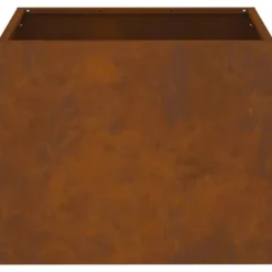 Urbana Trädgårdsplanterare i Väderbiten Stål | Storlek: 50x32x40 cm | Färg: Brun