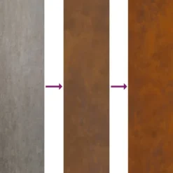 Urbana Trädgårdsplanterare i Väderbiten Stål | Storlek: 50x32x40 cm | Färg: Brun