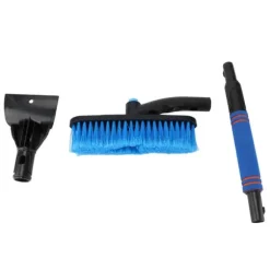 Utdragbar blå bilsnöborste isskrapa - 2-i-1 multifunktion för SUV-lastbil (55-70 cm)