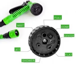 Utdragbar Vattenslang med Munstycke, 5-15 meter