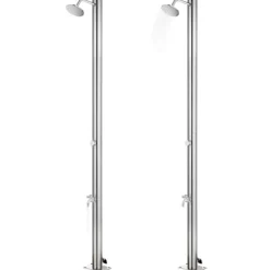 Utedusch 215 cm rostfritt stål