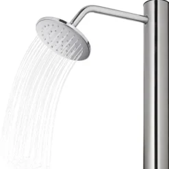 Utedusch 215 cm rostfritt stål