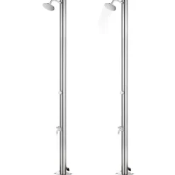 Utedusch 215 cm rostfritt stål