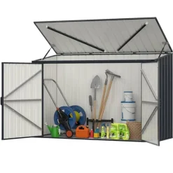 Uteförvarcmgsbod, 193×86×127 cm, Grå