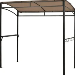Utegrillstak, 216x134x211 cm, Brun
