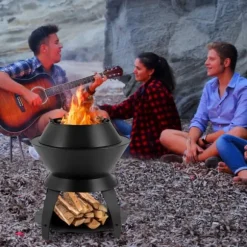 Uteplats eldplats, 50x58 cm, Svart