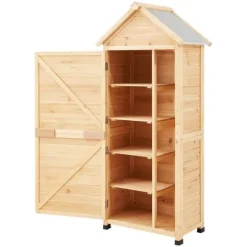 Utomhus Trä Förvaringsskjul, Vattentät Trädgårdsredskapsbod, Hållbar Kvalitet, Skydd för Redskap, Idealisk för Trädgården