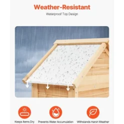 Utomhus Trä Förvaringsskjul, Vattentät Trädgårdsredskapsbod, Hållbar Kvalitet, Skydd för Redskap, Idealisk för Trädgården