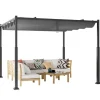 Utomhuspergola, 3M x 3M, Grå