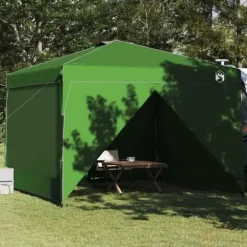 Utomhustält i Oxford tyg - Pop-up design för fest & event | Färg: Grön | Storlek: 300 x 300 x 227/236/245 cm