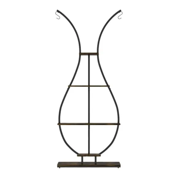 Vasformad växtställning, fem nivåer, dekorativ design,svart