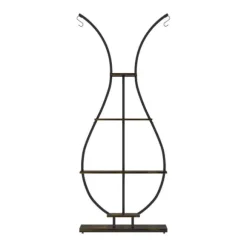 Vasformad växtställning, fem nivåer, dekorativ design,svart