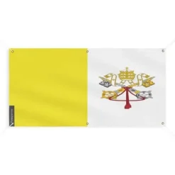 Vatikanens flagga banner 6 öljetter 40x80cm i polyester