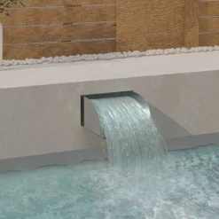 Vattenfall i rostfritt stål 304 - Dekoration för trädgårdsdamm eller pool | Storlek: 30x34x14 cm
