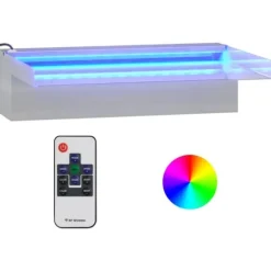 Vattenfall med RGB LED i rostfritt stål - Dekorativt vattenspel | Storlek: 30 cm