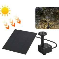 Vattenfontän med solceller och 4 sprinklerhuvuden