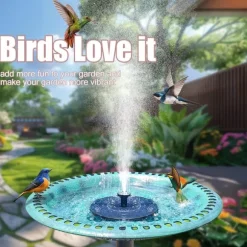 Vattenfontän solcellsdriven 13 cm Svart