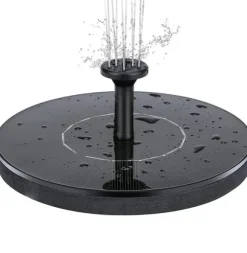 Vattenfontän solcellsdriven 16 cm Svart