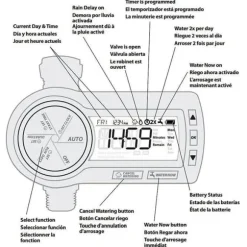 Vattensystemprogrammerare - Rain Bird - ZEHTMR - Kranskop - Automatisering - LCD-skärm