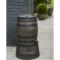 Vattenuppsamlare - NATURE - Tunna - 50 liter - Rotationsgjuten PE - Tillbehör ingår