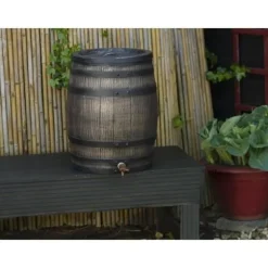 Vattenuppsamlare - NATURE - Tunna - 50 liter - Rotationsgjuten PE - Tillbehör ingår