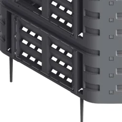 Väderbeständig kompostlåda 740 L - Snabbare kompostering | Färg: Svart | Storlek: 93,3x93,3x113 cm