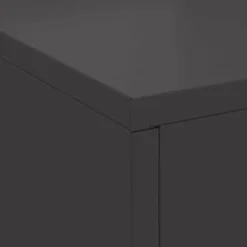 Vedeldad eldhäll med skorsten - Utomhus eldstad i svart stål | Storlek: 60x40x96 cm